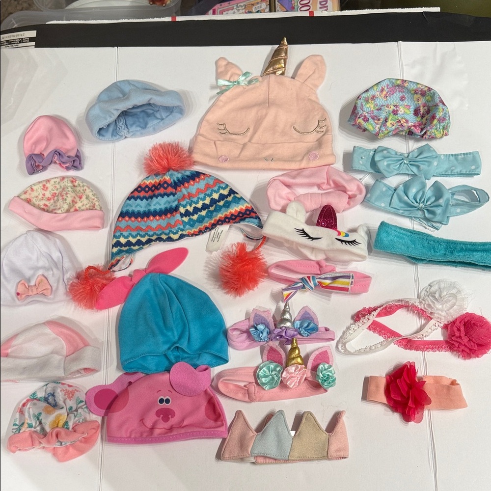 Our Generation and other Dolls clothes hats and head pieces bundle